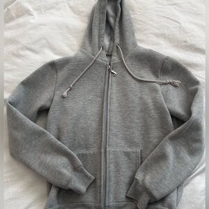 Juicy Couture Rare Zip Up Hoodie Classic J Plain Grey Gray And Silver Zipper Y2K